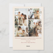 Funky Hand getekend krabbel retro kerst 5 foto Feestdagenkaart (Achterkant)