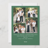 Funky Hand getekend krabbel retro kerst 5 foto Feestdagenkaart (Achterkant)