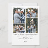 Funky Hand getekend krabbel retro kerst 5 foto Feestdagenkaart (Achterkant)