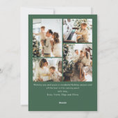 Funky Hand getekend krabbel retro kerst 5 foto Feestdagenkaart (Achterkant)