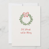 Funky Hand Getekend Whimsisch Kerstfeest Feest Kaart (Achterkant)