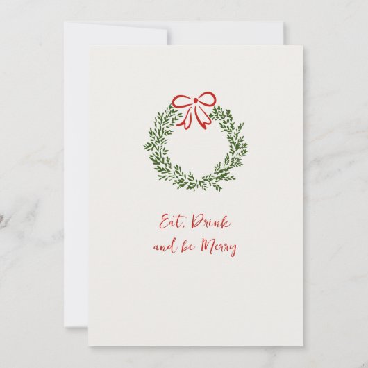 Funky Hand Getekend Whimsisch Kerstfeest Feest Kaart (Achterkant)