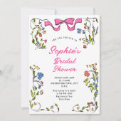 Funky Hand Getekende Krabbel Retro Bruidsmeisjesfe Kaart (Voorkant)