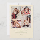 Funky Hand Getekende Krabbel Retro Kerst 5 Foto Feestdagenkaart (Achterkant)