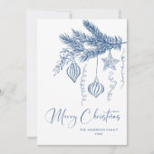 Funky Hand Getekende Krabbel Retro Kerstmis Feestdagenkaart (Voorkant)