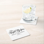 Funky hand getekende repetitie diner de avond ervo kartonnen onderzetters (Insitu)