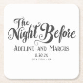 Funky hand getekende repetitie diner de avond ervo kartonnen onderzetters (Voorkant)