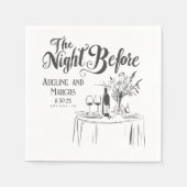 Funky hand getekende repetitie diner de avond ervo servet (Voorkant)