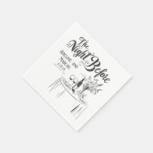 Funky hand getekende repetitie diner de avond ervo servet (Hoek)