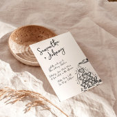 Funky Hand getrokken Champagne Tower bruiloft Kaart