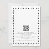 Funky Hand getrokken golvende lijn grens bruiloft Kaart (Achterkant)