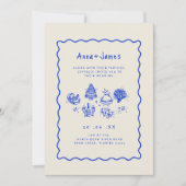 Funky Hand getrokken grillige trendy kleurrijke br Kaart (Voorkant)