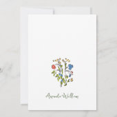 Funky Hand getrokken krabbel retro bruiloft Kaart (Achterkant)