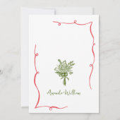 Funky Hand getrokken krabbel retro bruiloft Kaart (Achterkant)