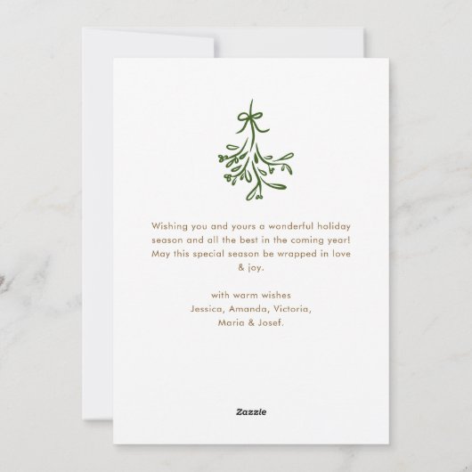 Funky Hand Getrokken Krabbel Retro Kerstfoto Feestdagenkaart (Achterkant)