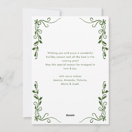 Funky Hand Getrokken Krabbel Retro Kerstfoto Feestdagenkaart (Achterkant)