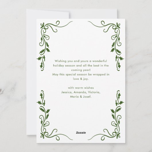 Funky Hand Getrokken Krabbel Retro Kerstfoto Feestdagenkaart (Achterkant)