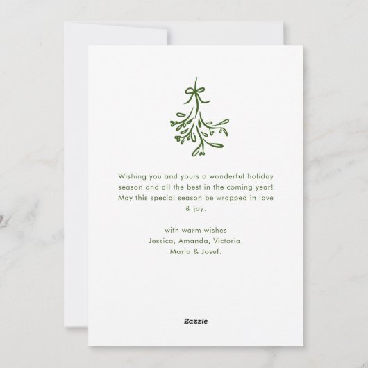 Funky Hand Getrokken Krabbel Retro Kerstfoto Feestdagenkaart (Achterkant)