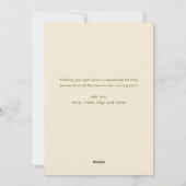 Funky Hand Getrokken Krabbel Retro Kerstfoto Feestdagenkaart (Achterkant)