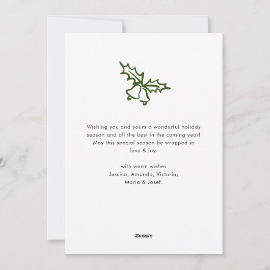 Funky Hand Getrokken Krabbel Retro Kerstfoto Feestdagenkaart (Achterkant)