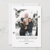 Funky Hand Getrokken Krabbel Retro Kerstmis 2 Foto Feestdagenkaart (Achterkant)