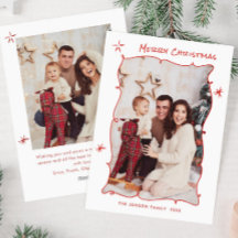 Funky Hand Getrokken Krabbel Retro Kerstmis 2 Foto