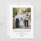 Funky Hand Getrokken Krabbel Retro Kerstmis 2 Foto Feestdagenkaart (Achterkant)