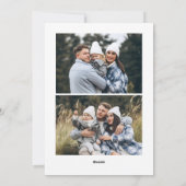 Funky Hand Getrokken Krabbel Retro Kerstmis 3 Foto Feestdagenkaart (Achterkant)