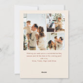 Funky Hand Getrokken Krabbel Retro Kerstmis 4 Foto Feestdagenkaart (Achterkant)