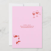 Funky Hand getrokken krabbel retro Vrijgezellenfee Kaart (Achterkant)