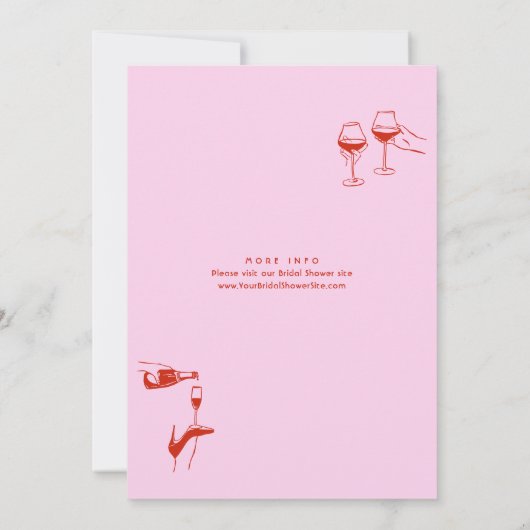 Funky Hand getrokken krabbel retro Vrijgezellenfee Kaart (Achterkant)