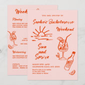 Funky Hand getrokken krabbel retro vrijgezellenfee Kaart (Voorkant / Achterkant)