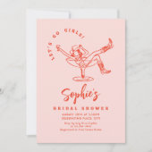 Funky Hand getrokken krabbel retro Vrijgezellenfee Kaart (Voorkant)