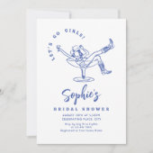 Funky Hand getrokken krabbel retro Vrijgezellenfee Kaart (Voorkant)