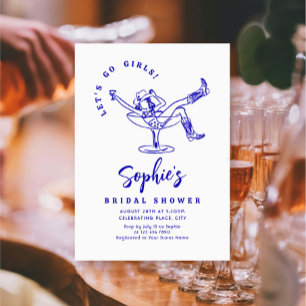 Funky Hand getrokken krabbel retro Vrijgezellenfee Kaart