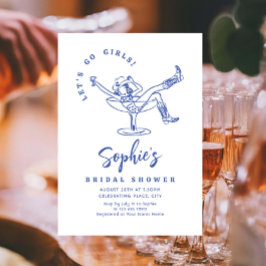 Funky Hand getrokken krabbel retro Vrijgezellenfee Kaart