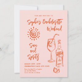 Funky Hand getrokken krabbel retro vrijgezellenfee Kaart