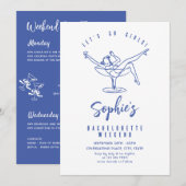 Funky Hand getrokken krabbel retro vrijgezellenfee Kaart (Voorkant / Achterkant)