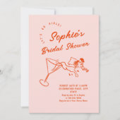 Funky Hand getrokken krabbel retro Vrijgezellenfee Kaart (Voorkant)