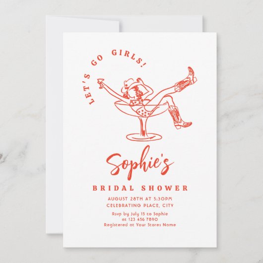 Funky Hand getrokken krabbel retro Vrijgezellenfee Kaart (Voorkant)