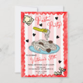 Funky Hand getrokken Pasta Party Verjaardag Kaart (Voorkant)