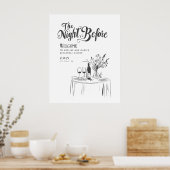 Funky Hand getrokken repetitie diner welkomstbord Poster (Keuken)