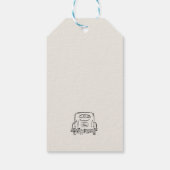 Funky Hand Getrokken Trouwcadeau Labels Cadeaulabel (Achterkant)