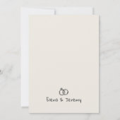 Funky Hand Getrokken Trouwen Dank u kaart (Achterkant)