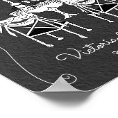 Funky Hand getrokken Welkom Repetitie Diner cherub Poster (Hoek)