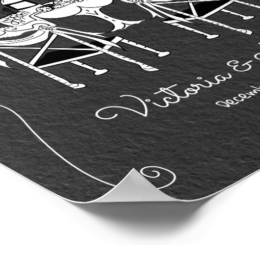 Funky Hand getrokken Welkom Repetitie Diner tafel Poster (Hoek)