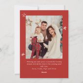 Funky Hand Getrokken Whimsical Retro Christmas 2 F Feestdagenkaart (Achterkant)