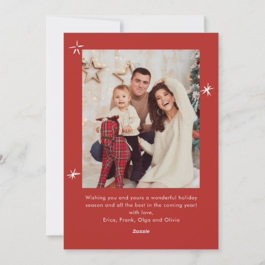 Funky Hand Getrokken Whimsical Retro Christmas 2 F Feestdagenkaart (Achterkant)