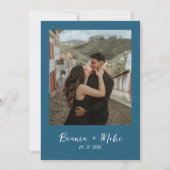 Funky handgeschreven champagne toren paar douche i kaart (Achterkant)