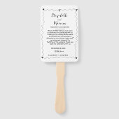 Funky  Handgeschreven huwelijksdag  Gebeurtenissen Handwaaier (Voorkant)